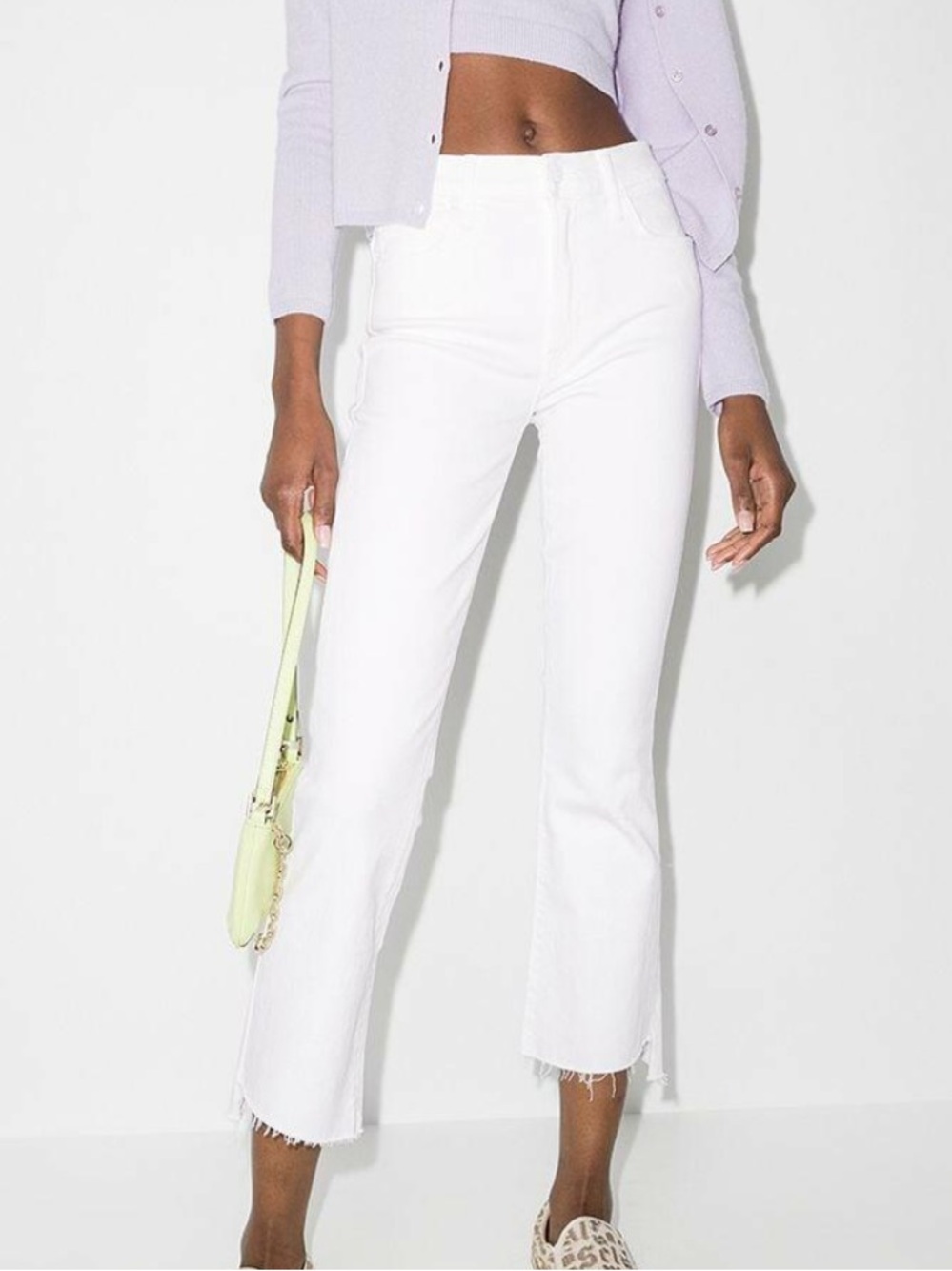 Mother The Insider Crop Fray Jeans